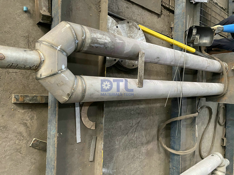 2.3 welded radiant tubes on site 