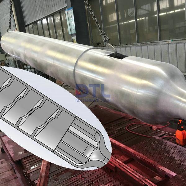 Cast rotary retort machined