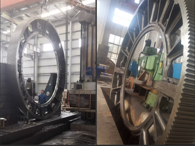 Girth Gear Blank under Machining