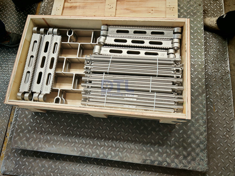 Precision casting trays and fixtures packed
