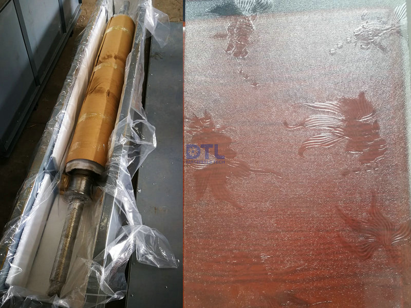 3 Goldfish pattern embossing rollers with glass 