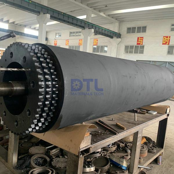 rubber coated roller with sprocket