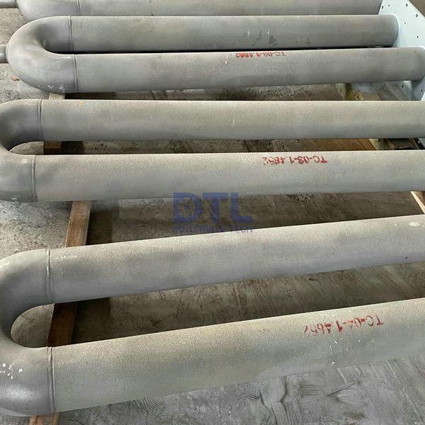 Radiant tubes U type by spun casting