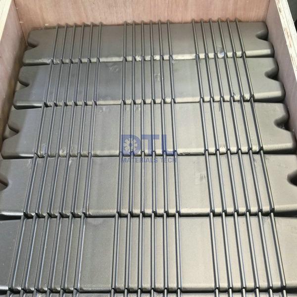 Investment cast plates for furnace