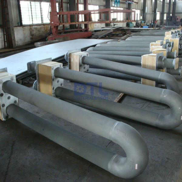 Radiant tubes U type by spun casting