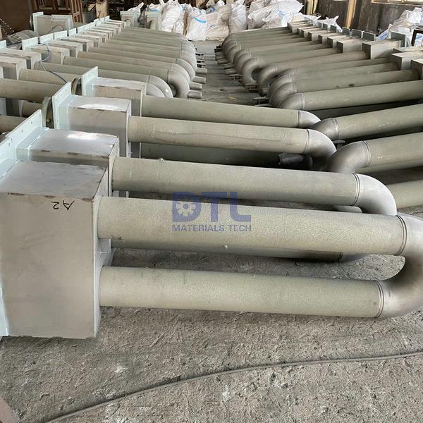 Radiant tubes U type by spun casting