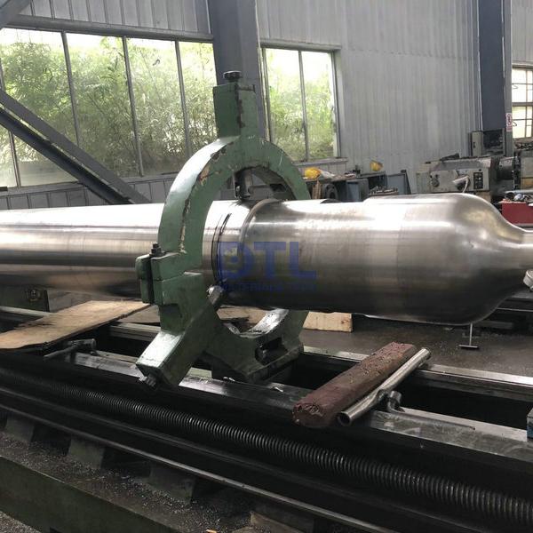 Cast rotary retort machined